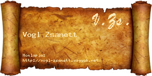 Vogl Zsanett névjegykártya